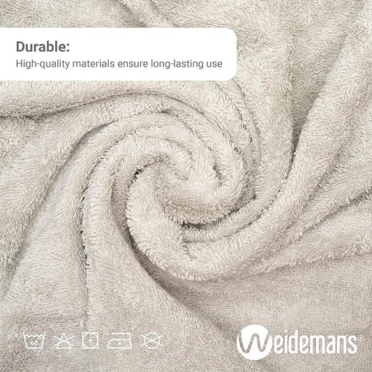 Premium 8 Pieces Towel Set Including 2 Bath Towels 30" x 56", 2 Hand Towels 18" x 30" and 4 Washcloths 13" x 13" - Color: Black & Silver | Pure Cotton |Machine Washable high Absorbency