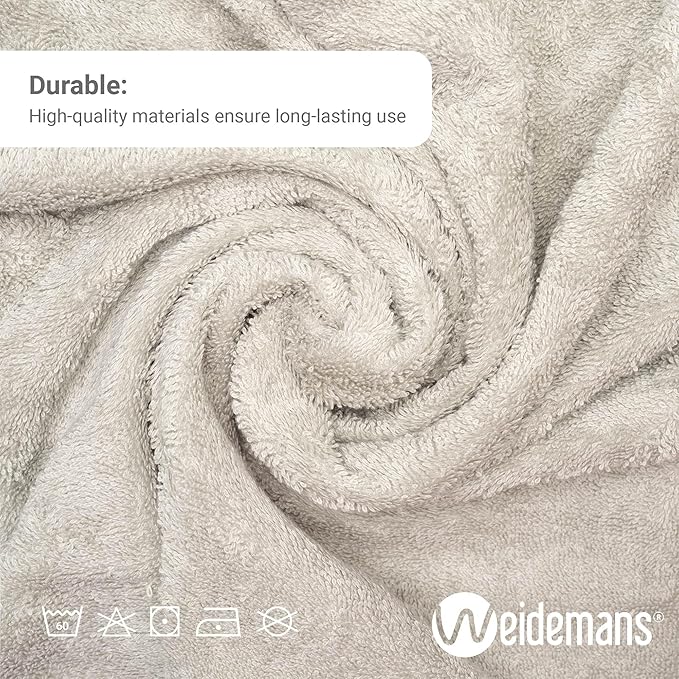 Premium 8 Pieces Towel Set Including 2 Bath Towels 30" x 56", 2 Hand Towels 18" x 30" and 4 Washcloths 13" x 13" - Color: Black & Silver | Pure Cotton |Machine Washable high Absorbency