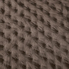 Amazon Basics Brushed Microfiber Quilt Set, Extra Soft with Natural Texture, 3-Piece,Queen/Full, Brown