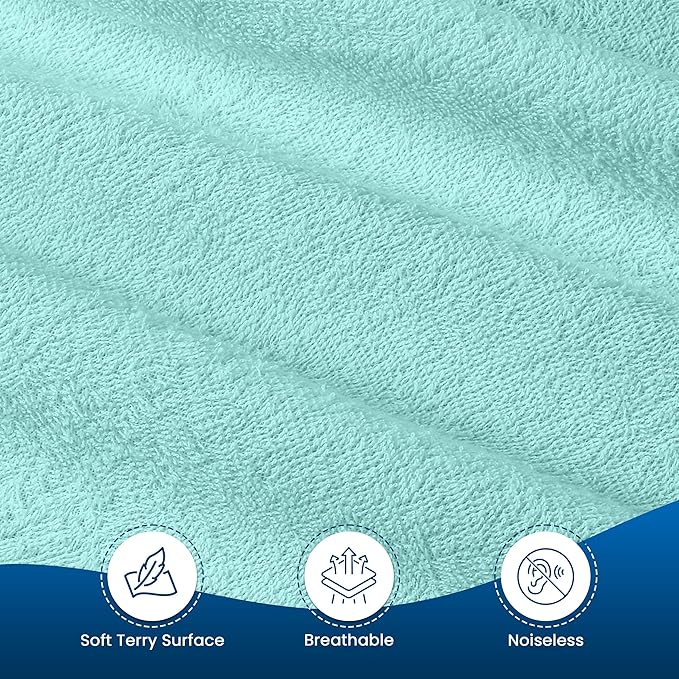 Utopia Bedding Waterproof Mattress Protector Twin Size, Premium 200 GSM Terry Mattress Cover, Soft & Breathable Bed Cover, Fitted Sheet Style with Stretchable Deep Pockets 15" (Spa Blue)