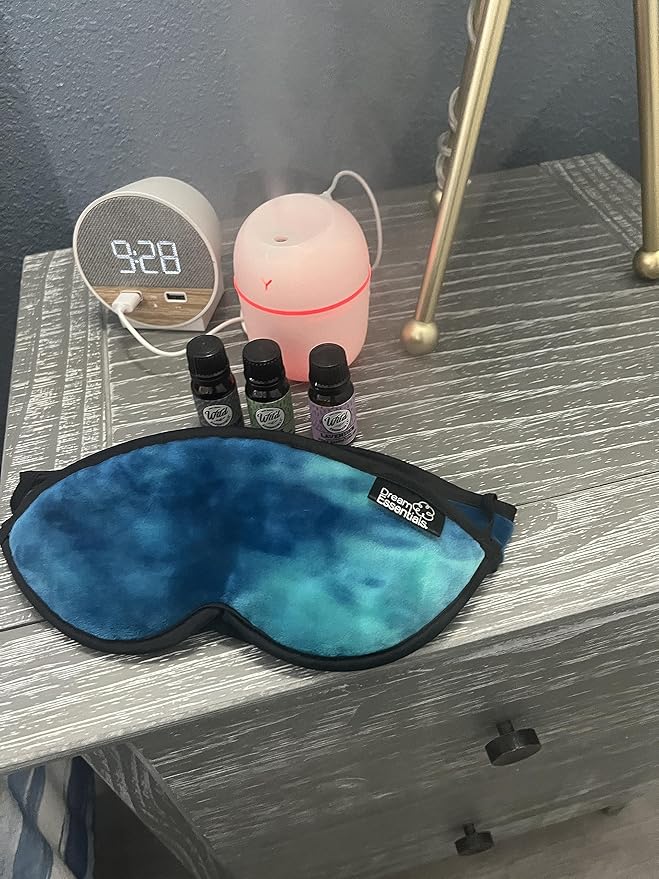 Wild Essentials 220ml Cool Mist Essential Oil Diffuser/Humidifier, Aromatherapy, Nightlight, Portable, USB Power, Auto Off, Room, Office, Car (Blue)