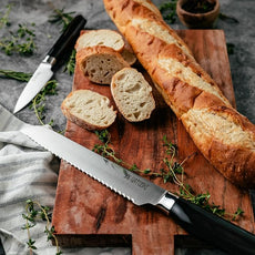 Yatoshi 15 Piece Knife Block Set - Pro Kitchen Knife Set Ultra Sharp High Carbon Stainless Steel with Ergonomic Handle, New