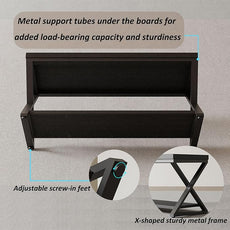 IBF Black Bench for Entryway, Black Modern Wood Bench for Bedroom Hallway Foyer, Farmhouse Entry Way Home Organizer Shoe Bench Seat with Storage Rack Indoor Under Window, 39 Inch Long