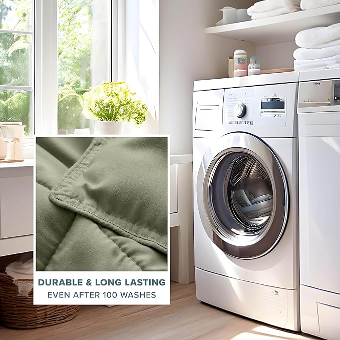 Bare Home Comforter Set - Oversized King Size - Ultra-Soft - Goose Down Alternative - Premium 1800 Series - All Season Warmth (Oversized King, Sage)