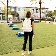 Travel Backpack for Women, 15.6 Inch College Laptop Backpack, Water Resistant Work Backpacks, Cute Quilted Bookbag