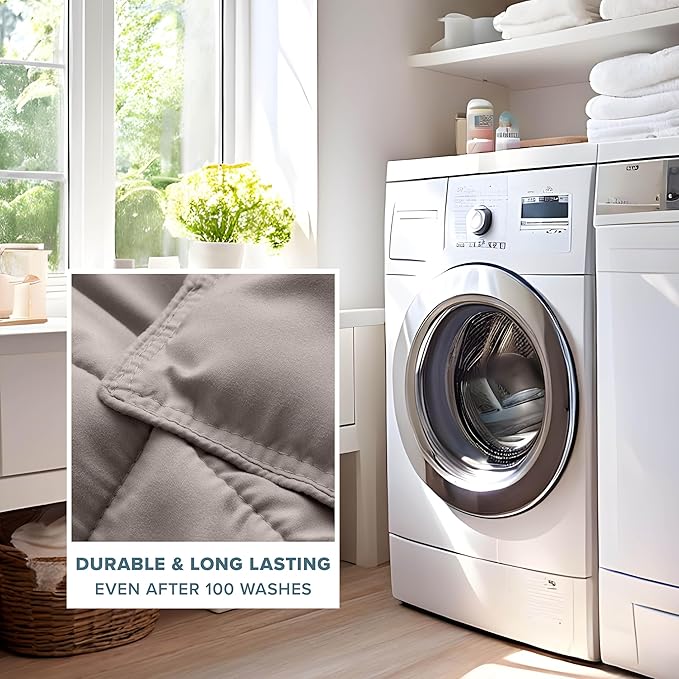 Bare Home Comforter Set - Twin/Twin Extra Long Size - Ultra-Soft - Goose Down Alternative - Premium 1800 Series - All Season Warmth (Twin/Twin XL, Khaki)