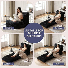 Premium Beige Bean Bag Chair for Adults with Armrest- Ultra Plush Memory Foam Lounge Sofa & Comfy Reading Nook Chair for Bedroom, Living Room & Dorm (Penguin, Darkgray)