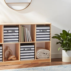 Amazon Basics Cube Organizer Storage Bins Handles, Collapsible Fabric, Pack of 6, 10.5