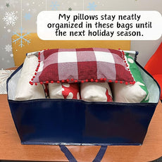 VENO 4 Pack Moving Bags and Large Christmas Decoration Storage Bins with lids. Alternative to Moving Boxes, Packing Supplies for College. Heavy Duty Totes (Blue, 4 Pack)