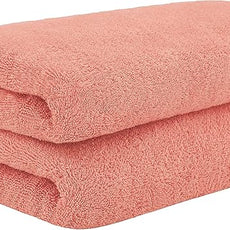 Cotton Paradise 100% Cotton 40x80 Oversized Bath Sheet, Extra Large Turkish Bath Towels for Bathroom, Coral Bathsheet