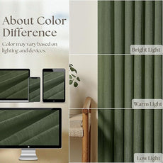 Olive Green Pinch Pleated Linen Curtains 92 Inches Long 2 Panels for Living Room Bedroom Semi Sheer Pinch Pleat Drapes with Hooks Rings Boho Farmhouse Light Filtering Window Curtain 40x92