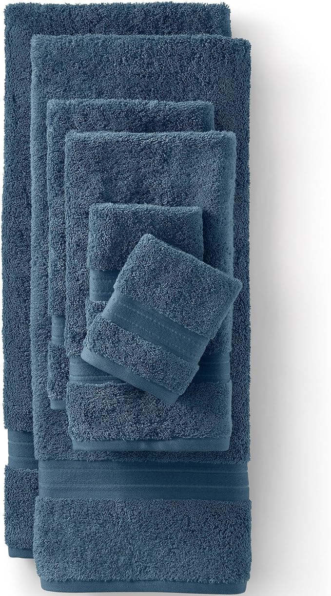 Lands' End Supima Towel Bering Sea Blue Bath- Bath Towel