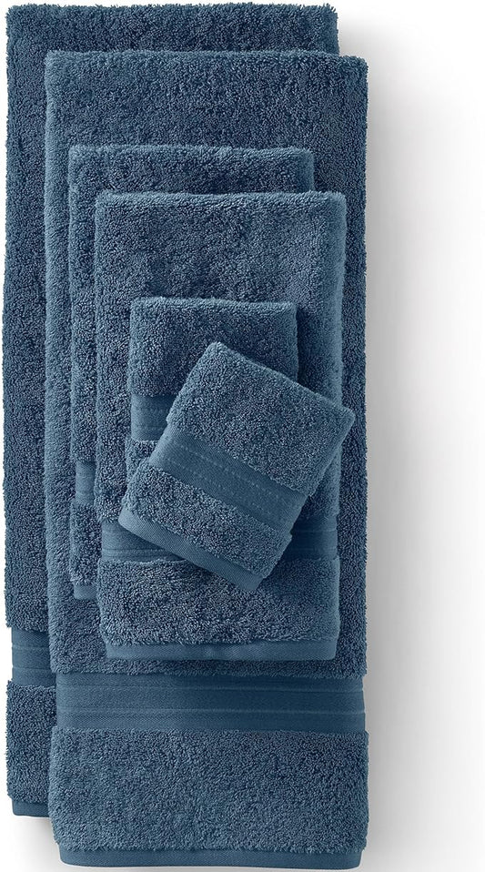 Lands' End Supima Towel Bering Sea Blue Bath- Bath Towel