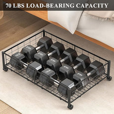 Under Bed Storage with Wheels, 360° Rotating, No-Assembly Underbed Storage Containers, 1 PACK
