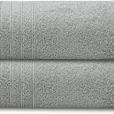 Tens Towels Pack of 2 Extra Large Bath Sheets 35 x 70 Inches, 100% Cotton, Larger & Lighter Weight, Quicker to Dry, Super Soft & Absorbent, Oversized Bath Towels, Cool Grey