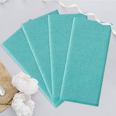 Homaxy Premium Kitchen Towels(18”x 28”, 12 Pack), Large Cotton Kitchen Hand Towels, Flat and Terry Dish Towels, 380 GSM Highly Absorbent Tea Towel Set with Hanging Loop, Teal