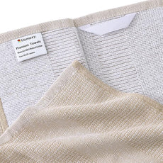 Homaxy Premium Kitchen Towels(18”x 28”, 6 Pack), Large Cotton Kitchen Hand Towels, Flat and Terry Dish Towels, 380 GSM Highly Absorbent Tea Towel Set with Hanging Loop, Khaki