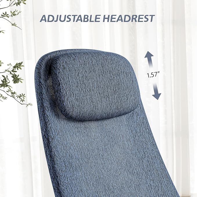 EUREKA ERGONOMIC Skylar-Lite Mesh Office Chair Blue, Ergonomic Office Desk Chair with Adjustable Headrest, Home Office Desk Chairs with Adjustable Lumbar Support