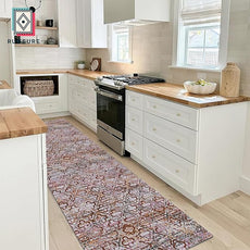 RUGSURE Washable Area Rugs, 2'6'' x 8' - 1/6 Thick - Stain & Water Resistant Non-Slip - Perfect Resistant Rug for Living Room, Bedroom, Nursery, Pet & Child Friendly, Vibrant Colors Rugs, Purple