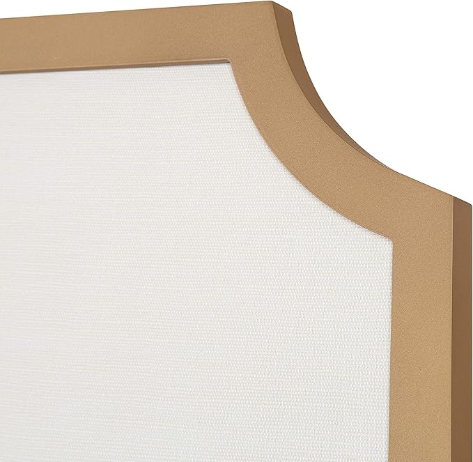 Kate and Laurel Holbrook Modern Scalloped Fabric Pinboard, 24 x 36, Gold, Decorative Bulletin Board for Wall