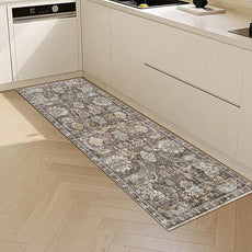 RUGSURE Washable Area Rugs - Perfect for Living Room, Bedroom, Kids Room, Nursery - Stain & Water Resistant Non-Slip, Pet & Child Friendly, Vintage Tribal Area Rugs (Ivory, 2'6'' x 8')