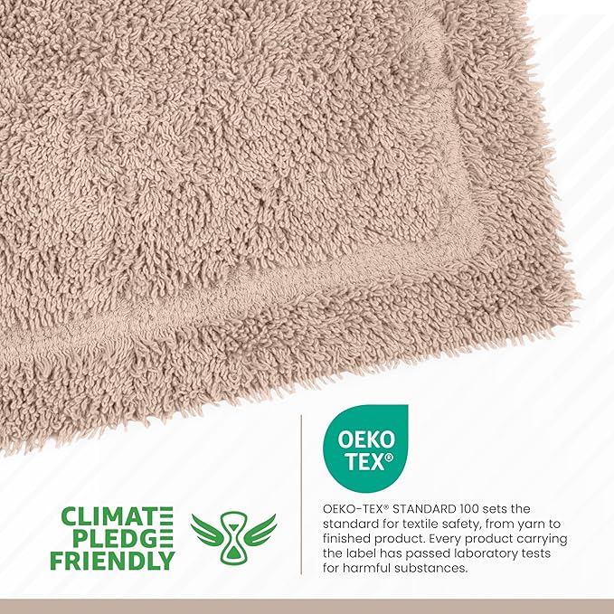Martex 100% Cotton Ringspun Bath Rug | Super Soft | Super Absorbent | Essential Bathroom Rugs | Non-Slip Bath Mat | Quick Drying Bath Mat | Sand
