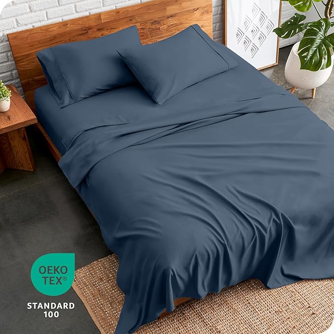 Bare Home Twin Sheet Set - 1800 Ultra-Soft Microfiber Twin Bed Sheets - Double Brushed - Deep Pockets - Easy Fit - Extra Soft - 3 Piece Set - Bedding Sheets & Pillowcases (Twin, Bering Sea) BareHome