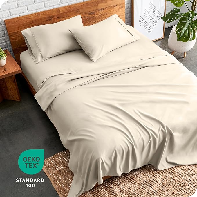 Bare Home Twin XL Sheet Set - College Dorm Size - Luxury 1800 Ultra-Soft Microfiber Twin Extra Long Bed Sheets - Deep Pockets - Easy Fit - Extra Soft - 3 Piece Set - Bed Sheets (Twin XL, Sand) BareHome