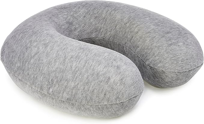 Amazon Basics Memory Foam Semicircular Neck Pillow, Grey