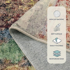 Lahome Modern Abstract Area Rug - 4x6 Washable Rugs for Living Room Bedroom Dining Room, Contemporary Indoor Floor Carpet for Kitchen Laundry Room Entryway Home Office