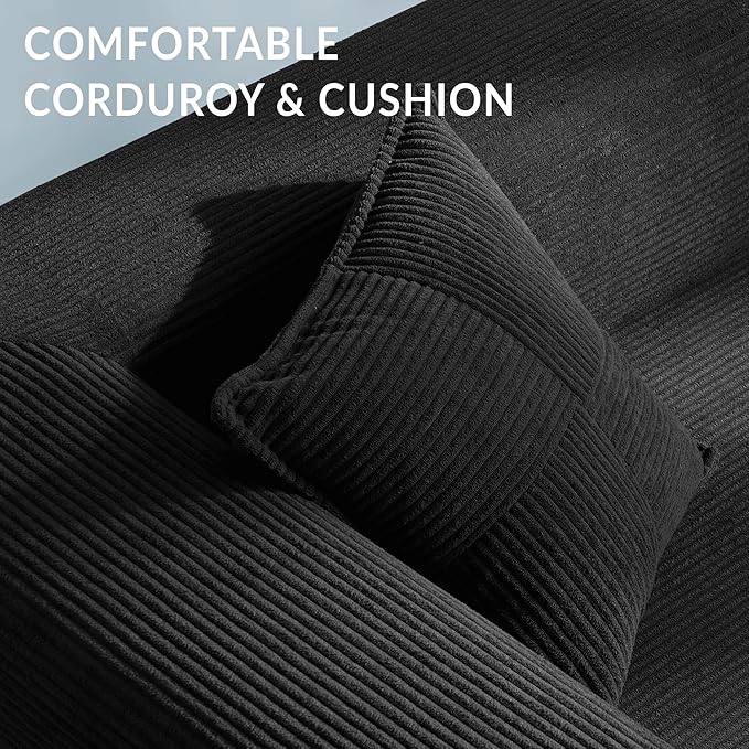 YINIX Foldable Sofa Bed, 62'' Folding Floor Couch, Compressed Convertable Sleeper Sofa, Memory Foam Couch with Pillow Back Support Armrest, 4-in-1 Futon Sofa Bed for Living Room, Black