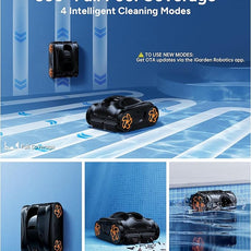 (2025 Upgrade) iGarden Pool Cleaner K80, 8H-Runtime, Robotic Cordless Pool Vacuum for Inground Pools, Smart Navigation, Touchscreen, 5810GPH Turbo Suction, 4L Debris Basket, Auto-Parking