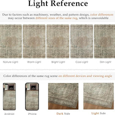 Sage Area Rug 6x9 for Living Room Washable Vintage Carpet Low Pile Non Slip Distressed Soft Traditional Retro Oriental Large Accent Throw Rug Office Bedroom Dining Room Playroom