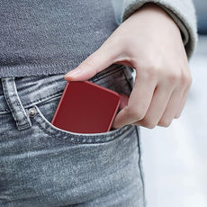 Kintion Pocket Mirror, 1X/3X Magnification LED Compact Travel Makeup Mirror with Light for Purse, 2-Sided, Portable, Folding, Handheld, Small Lighted Mirror for Gift, Wine Red