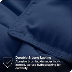 Bare Home Bed-in-A-Bag 7 Piece Comforter & Sheet Set - Queen - Goose Down Alternative - Ultra-Soft 1800 Premium - Bedding Set (Queen, Dark Blue/Dark Blue)