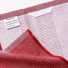 Homaxy Premium Kitchen Towels(18”x 28”, 12 Pack), Large Cotton Kitchen Hand Towels, Flat and Terry Dish Towels, 380 GSM Highly Absorbent Tea Towel Set with Hanging Loop, Red