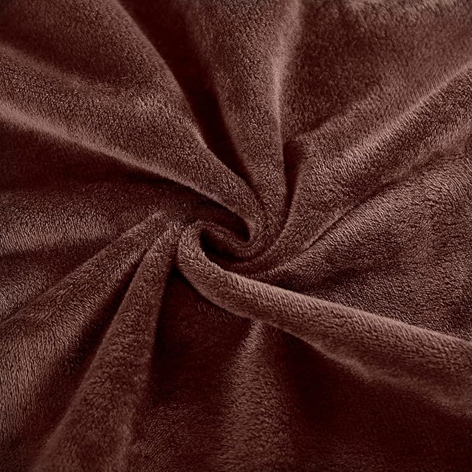 EVOLIVE Soft Micromink, Faux Fur, Faux Suede, Faux Velvet Body Pillow Cover 21"x54" Replacement with Zipper Closure (21"x54" Body Pillow Cover, Brown)