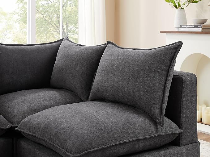 VANOMi Modular Sectional Sofa, 8 Seater Sleeper Sectional Sofa Modular Sectional Couch for Living Room, Sofa Bed-L