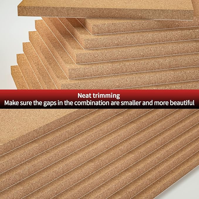 Cork Board Tiles 12”X 12” – 1/2” Thick Cork Board – Bulletin Board – Pin Board Decoration for Pictures,Ultra Strength Adhesive Backing – 9 Pieces Cork Boards for Walls – 1 Box Push Pins