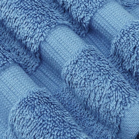 Chakir Turkish Linens 100% Cotton Premium Turkish Towels for Bathroom | 30'' x 60'' Large Bath Towels (4 Piece, Wedgewood)