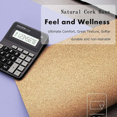 YSAGi Double-Sided Desk Mat, Eco Cork & Leather Desk Protector, Large Mouse Pad & Writing Pad for Office/Home (23.6