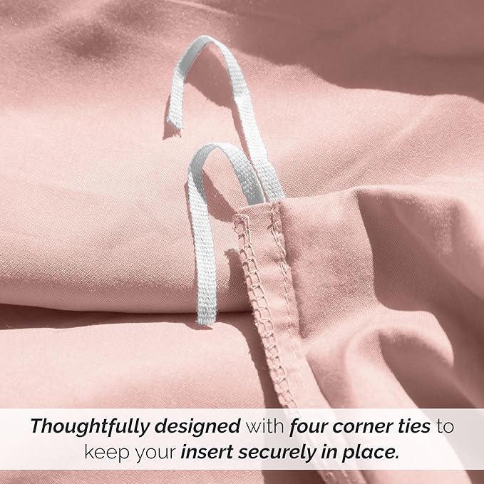 Southshore Fine Living, Inc. Premium Collection Oversized King Duvet Cover Set, Soft Duvet Cover 3-Piece, Two Matching Shams (108 in Wide x 98 in Long), Pastel Pink, King/California King