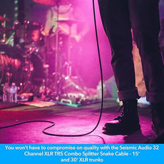 Seismic Audio - SARMSS-32x1530 - 32 Channel XLR TRS Combo Splitter Snake Cable - 15' and 30' XLR trunks