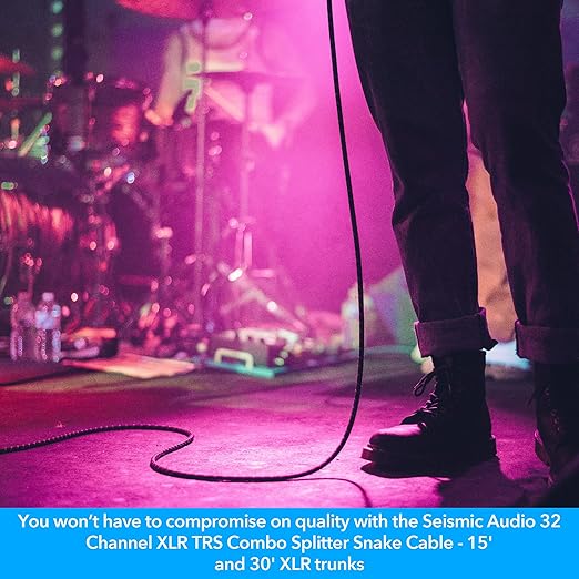 Seismic Audio - SARMSS-32x1530 - 32 Channel XLR TRS Combo Splitter Snake Cable - 15' and 30' XLR trunks