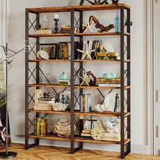 IRONCK Bookshelf Double Wide 6-Tier 76