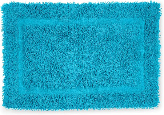 Martex 100% Cotton Ringspun Bath Rug | Super Soft | Super Absorbent | Essential Bathroom Rugs | Non-Slip Bath Mat | Quick Drying Bath Mat | Aqua