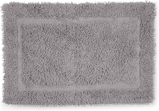 Martex 100% Cotton Ringspun Bath Rug | Super Soft | Super Absorbent | Essential Bathroom Rugs | Non-Slip Bath Mat | Quick Drying Bath Mat | Silver