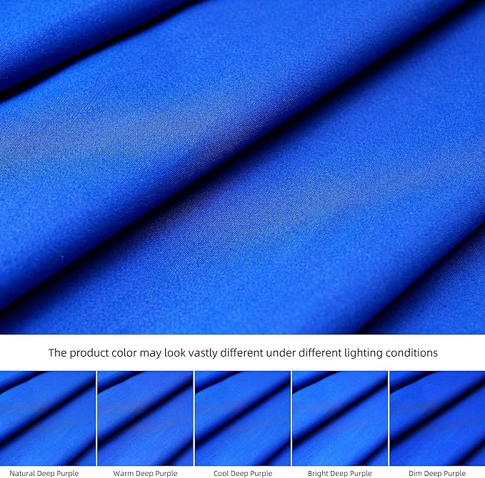 400 Thread Count Cotton Pillow Case King with Zipper, 40" L x 20" W, Cotton Pillow Protectors Cover- Set of 2 - Royal Blue - Pillows Not Included