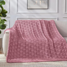 Knitted Weighted Blanket for Adult, Chunky Knit Weighted Throw for Sleep 50