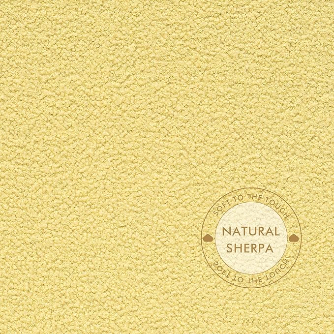 PINPLUS Storage Ottoman Bench, Folding Upholstered Sherpa Ottoman, Large Storage Chest Footrest with Lids, Entryway Bench for Living Room, Yellow, 31.5'' x 15.7'' x 15.7''